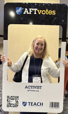 Kim at AFT TEACH Convention